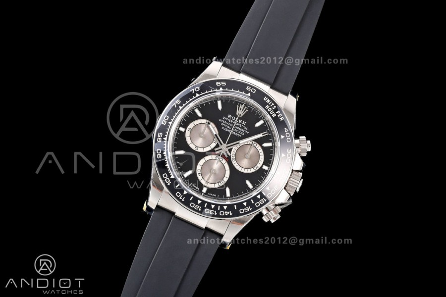 Daytona 126519 VSF 1:1 Best Edition Black/Silver Lume Dial on Oysterflex Strap VS4131v2 V2s Free Sprung (Weighted)