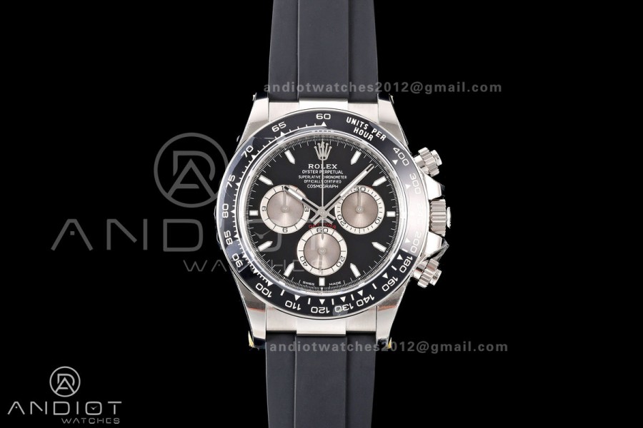 Daytona 126519 VSF 1:1 Best Edition Black/Silver Lume Dial on Oysterflex Strap VS4131v2 V2s Free Sprung (Weighted)