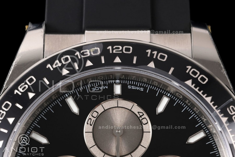 Daytona 126519 VSF 1:1 Best Edition Black/Silver Lume Dial on Oysterflex Strap VS4131v2 V2s Free Sprung (Weighted)