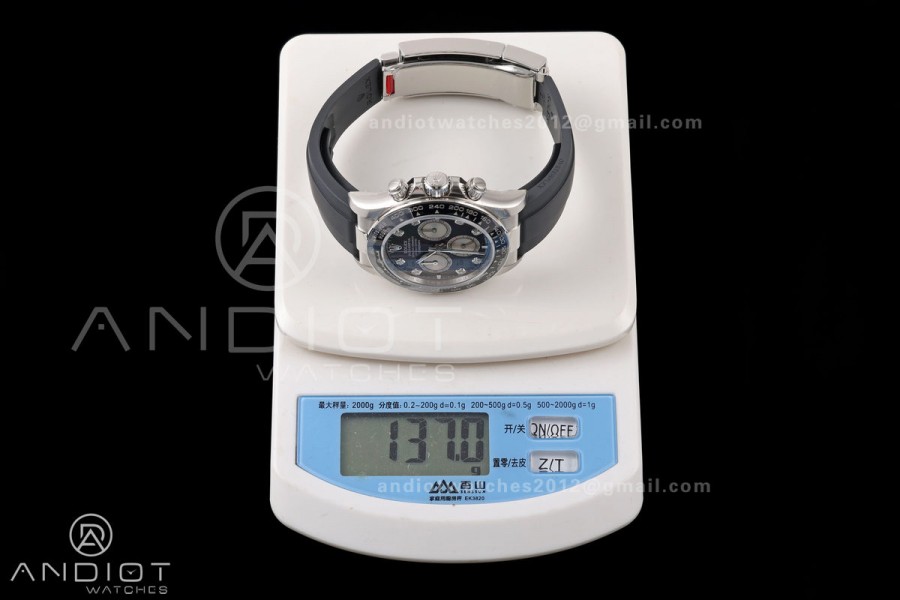 Daytona 126519 VSF 1:1 Best Edition Black/Silver Diamonds Dial on Oysterflex Strap VS4131v2 V2s Free Sprung (Weighted)