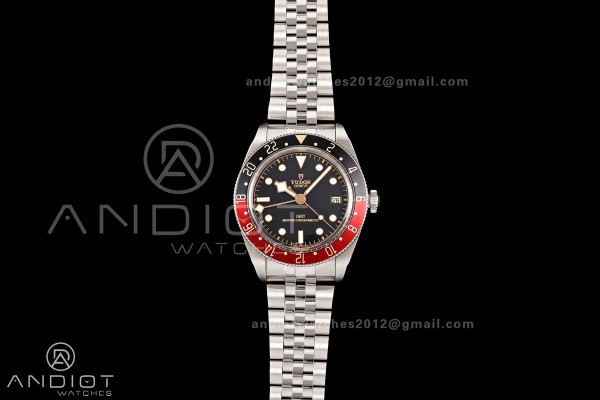 Black Bay 58 GMT Black/Red SS ZF 1:1 Best Edition Black Dial on SS Bracelet A2836