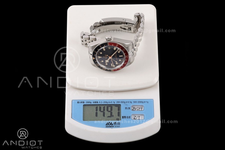 Black Bay 58 GMT Black/Red SS ZF 1:1 Best Edition Black Dial on SS Bracelet A2836