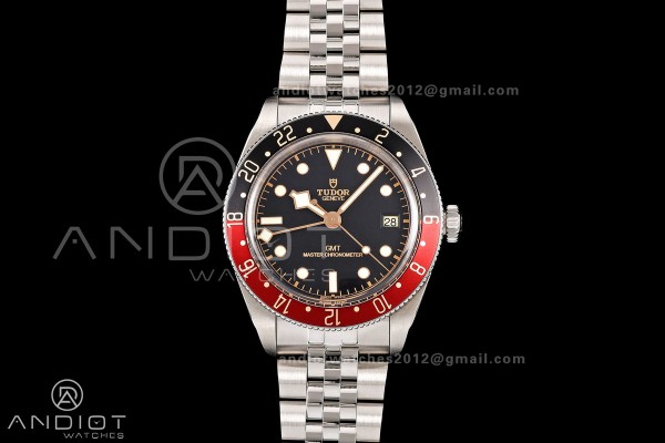 Black Bay 58 GMT Black/Red SS ZF 1:1 Best Edition Black Dial on SS Bracelet A2836
