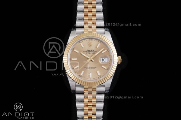 DateJust 41 126333 904L SS VSF 1:1 Best Edition YG Dial on Jubilee Bracelet VS3235