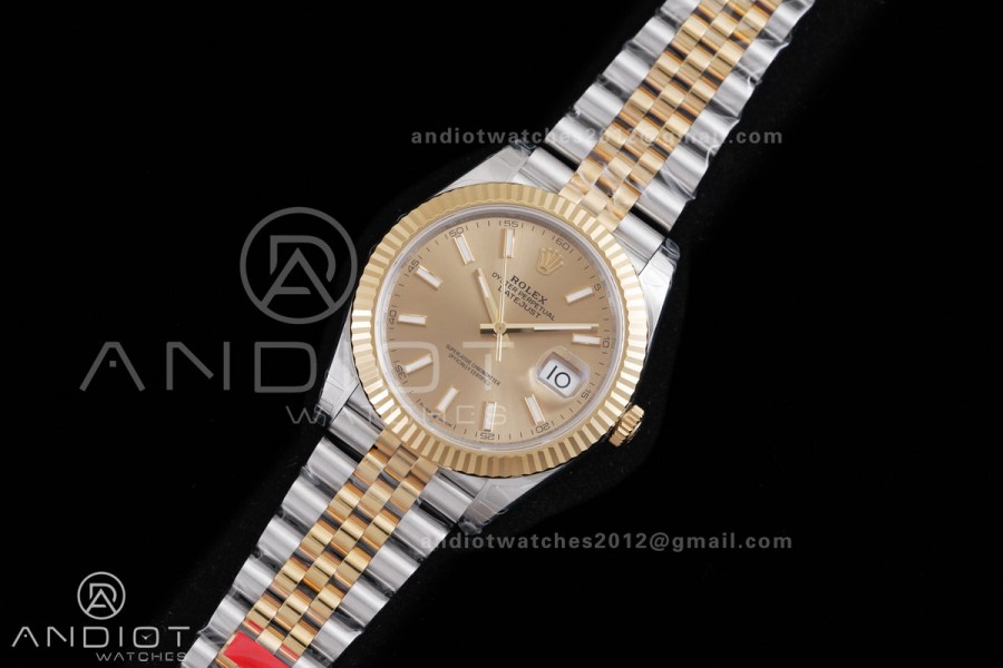 DateJust 41 126333 904L SS VSF 1:1 Best Edition YG Dial on Jubilee Bracelet VS3235