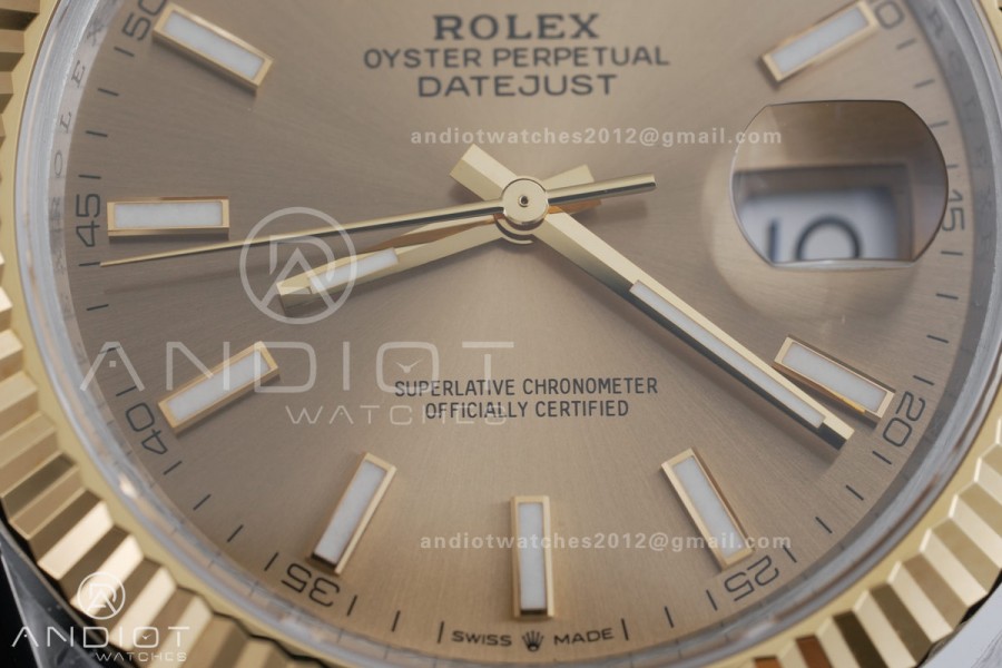 DateJust 41 126333 904L SS VSF 1:1 Best Edition YG Dial on Jubilee Bracelet VS3235