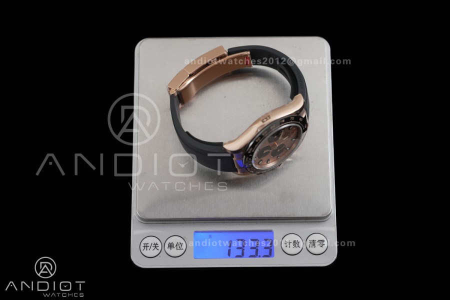 Daytona 116515 Gain Weight VSF 1:1 Best Edition 904L Steel RG Dial Black Sub-dial Stick Marker On Oysterflex Strap DD4130