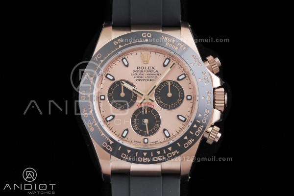 Daytona 116515 Gain Weight VSF 1:1 Best Edition 904L Steel RG Dial Black Sub-dial Stick Marker On Oysterflex Strap DD4130