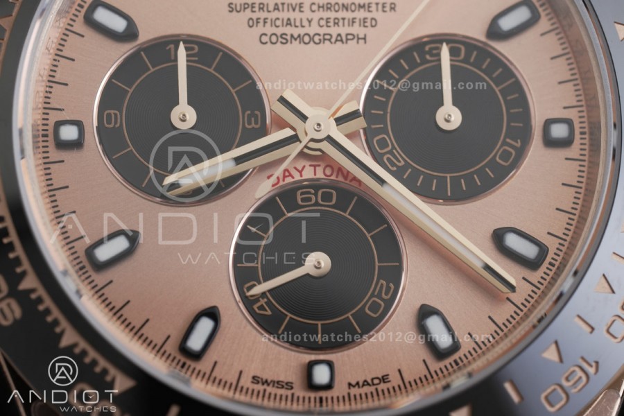 Daytona 116515 Gain Weight VSF 1:1 Best Edition 904L Steel RG Dial Black Sub-dial Stick Marker On Oysterflex Strap DD4130