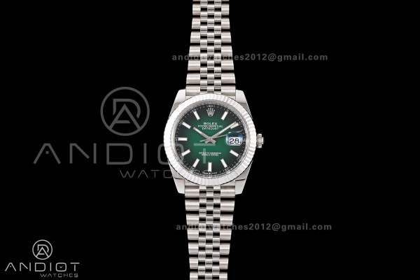 DateJust 41 126334 Clean Plus 1:1 Best Edition Green Ombre Dial on Jubilee Bracelet DD3235