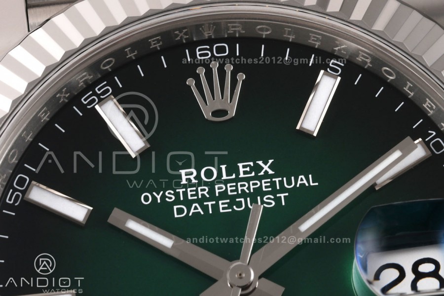 DateJust 41 126334 Clean Plus 1:1 Best Edition Green Ombre Dial on Jubilee Bracelet DD3235