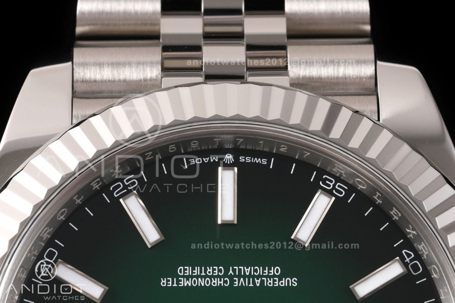 DateJust 41 126334 Clean Plus 1:1 Best Edition Green Ombre Dial on Jubilee Bracelet DD3235