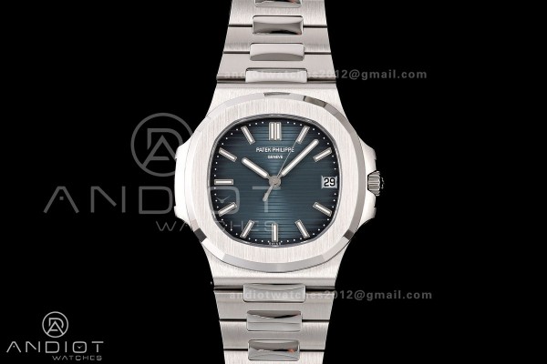 Nautilus 5711 DDF 1:1 Best Edition 2006 Blue Textured Dial on SS Bracelet DPB330 Super Clone V2