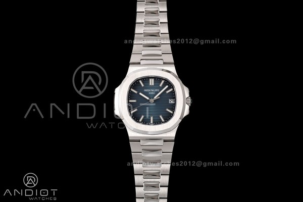 Nautilus 5711 DDF 1:1 Best Edition 2018 Blue Textured Dial on SS Bracelet DPB330 Super Clone V2