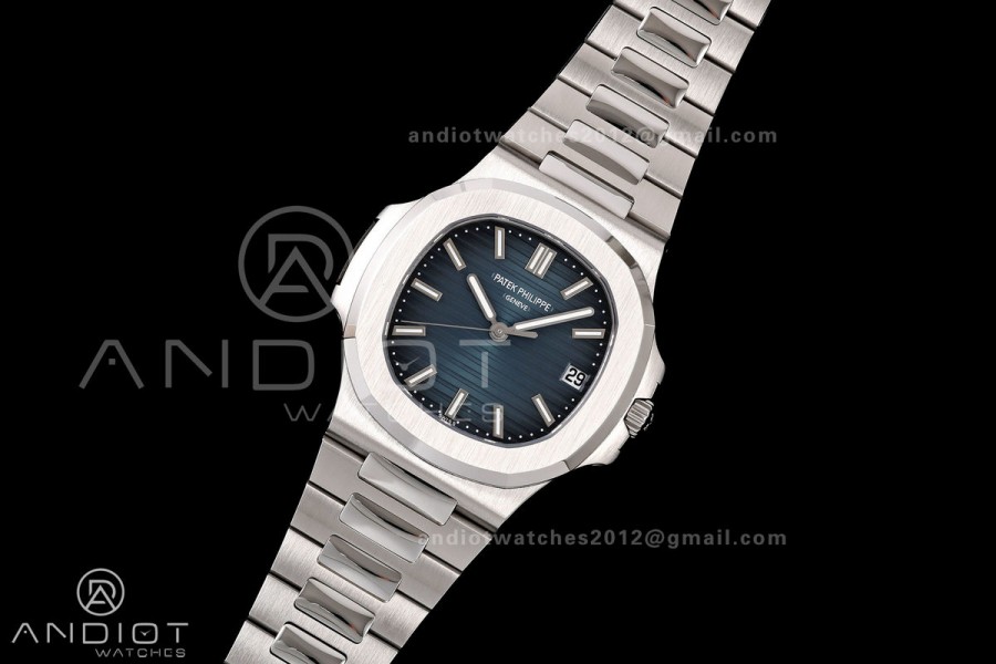 Nautilus 5711 DDF 1:1 Best Edition 2018 Blue Textured Dial on SS Bracelet DPB330 Super Clone V2