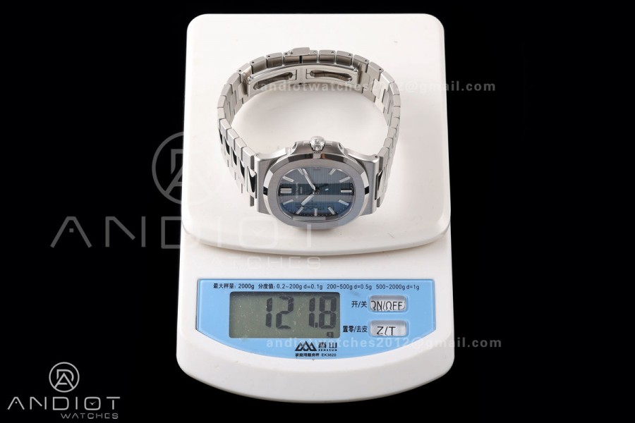 Nautilus 5711 DDF 1:1 Best Edition 2018 Blue Textured Dial on SS Bracelet DPB330 Super Clone V2