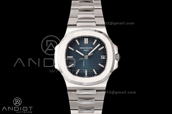Nautilus 5711 DDF 1:1 Best Edition 2018 Blue Textured Dial on SS Bracelet DPB330 Super Clone V2