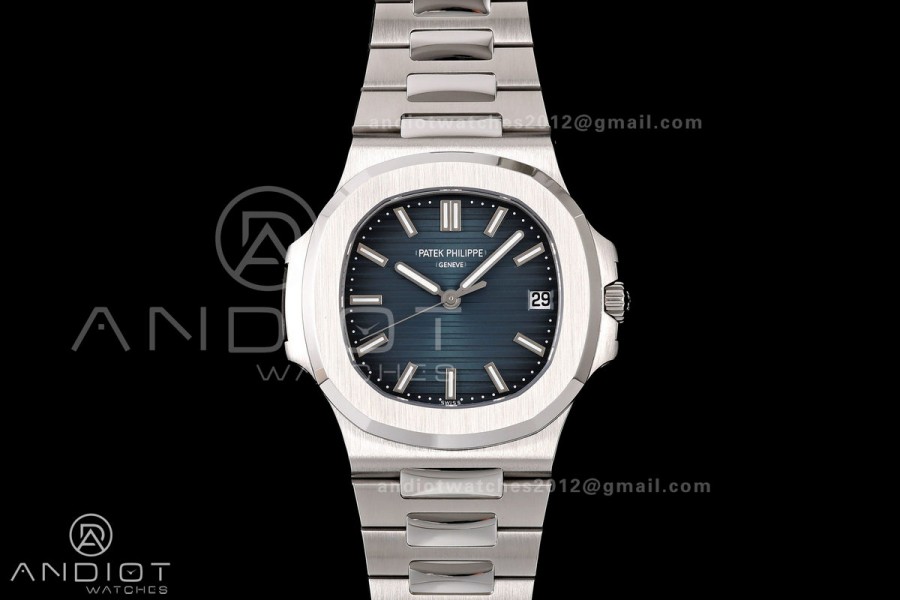 Nautilus 5711 DDF 1:1 Best Edition 2018 Blue Textured Dial on SS Bracelet DPB330 Super Clone V2