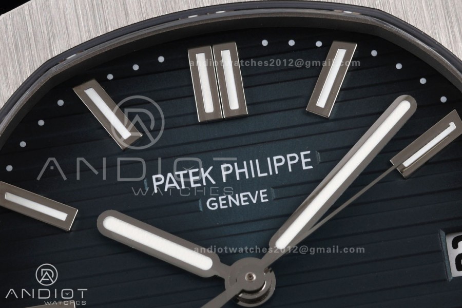 Nautilus 5711 DDF 1:1 Best Edition 2018 Blue Textured Dial on SS Bracelet DPB330 Super Clone V2