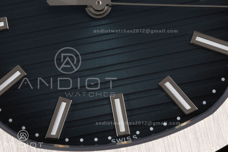 Nautilus 5711 DDF 1:1 Best Edition 2018 Blue Textured Dial on SS Bracelet DPB330 Super Clone V2