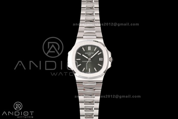 Nautilus 5711 DDF 1:1 Best Edition Green Textured Dial on SS Bracelet DPB330 Super Clone V2