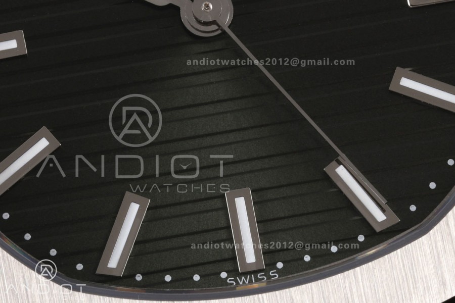 Nautilus 5711 DDF 1:1 Best Edition Green Textured Dial on SS Bracelet DPB330 Super Clone V2