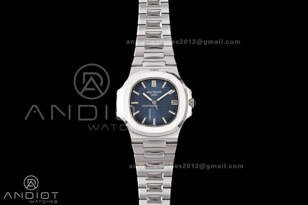Nautilus 5811 DDF 1:1 Best Edition Blue Textured Dial on SS Bracelet DPB330 Super Clone (Weighted)