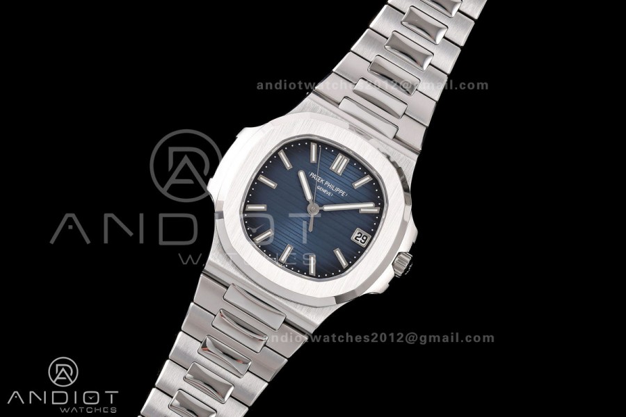 Nautilus 5811 DDF 1:1 Best Edition Blue Textured Dial on SS Bracelet DPB330 Super Clone (Weighted)