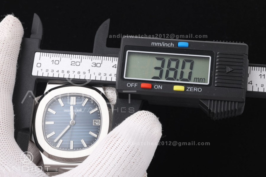 Nautilus 5811 DDF 1:1 Best Edition Blue Textured Dial on SS Bracelet DPB330 Super Clone (Weighted)