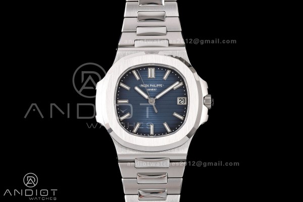 Nautilus 5811 DDF 1:1 Best Edition Blue Textured Dial on SS Bracelet DPB330 Super Clone (Weighted)