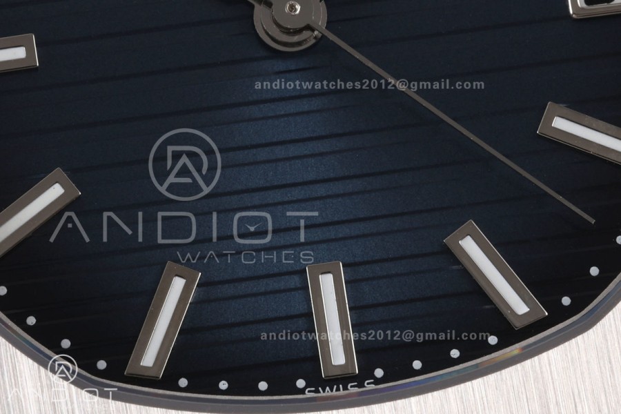 Nautilus 5811 DDF 1:1 Best Edition Blue Textured Dial on SS Bracelet DPB330 Super Clone (Weighted)