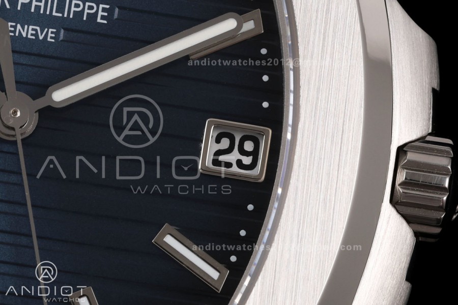 Nautilus 5811 DDF 1:1 Best Edition Blue Textured Dial on SS Bracelet DPB330 Super Clone (Weighted)