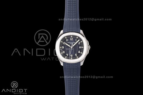 Aquanaut 5168G 42mm SS DDF 1:1 Best Edition Blue Dial on Blue Rubber Strap DPB330 Super Clone (Weighted)