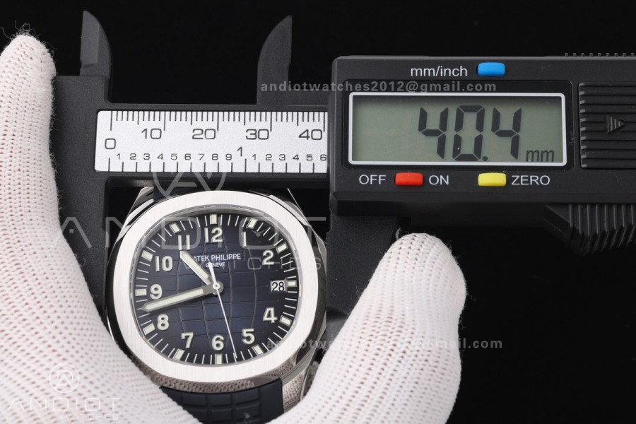 Aquanaut 5168G 42mm SS DDF 1:1 Best Edition Blue Dial on Blue Rubber Strap DPB330 Super Clone (Weighted)