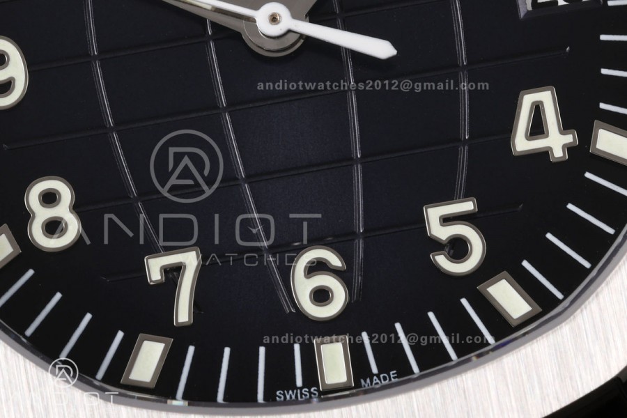 Aquanaut 5168G 42mm SS DDF 1:1 Best Edition Blue Dial on Blue Rubber Strap DPB330 Super Clone (Weighted)