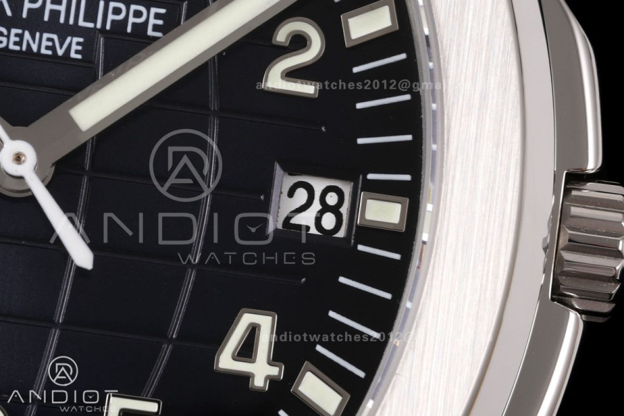 Aquanaut 5168G 42mm SS DDF 1:1 Best Edition Blue Dial on Blue Rubber Strap DPB330 Super Clone (Weighted)