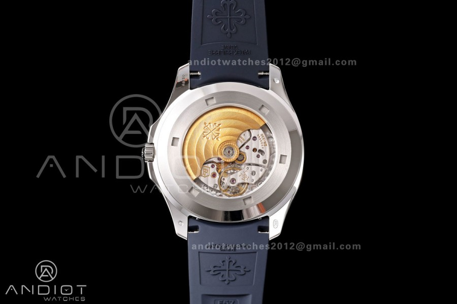 Aquanaut 5168G 42mm SS DDF 1:1 Best Edition Blue Dial on Blue Rubber Strap DPB330 Super Clone (Weighted)