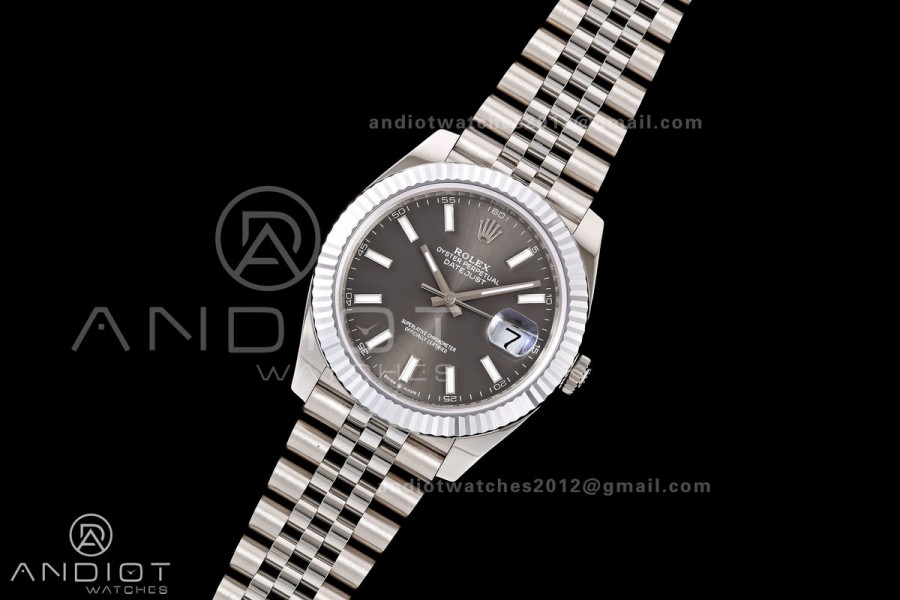 DateJust 41 126334 904L SS MZF 1:1 Best Edition Gray Dial on Jubilee Bracelet JH3235