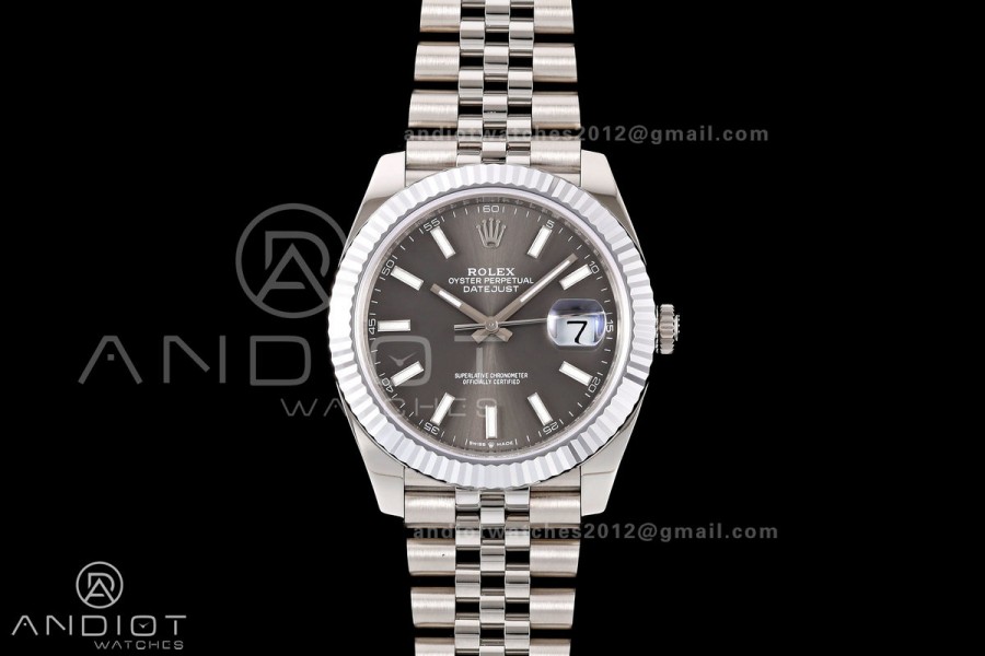 DateJust 41 126334 904L SS MZF 1:1 Best Edition Gray Dial on Jubilee Bracelet JH3235