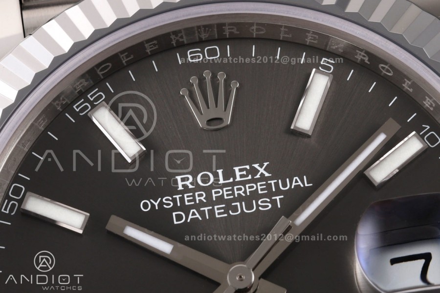 DateJust 41 126334 904L SS MZF 1:1 Best Edition Gray Dial on Jubilee Bracelet JH3235
