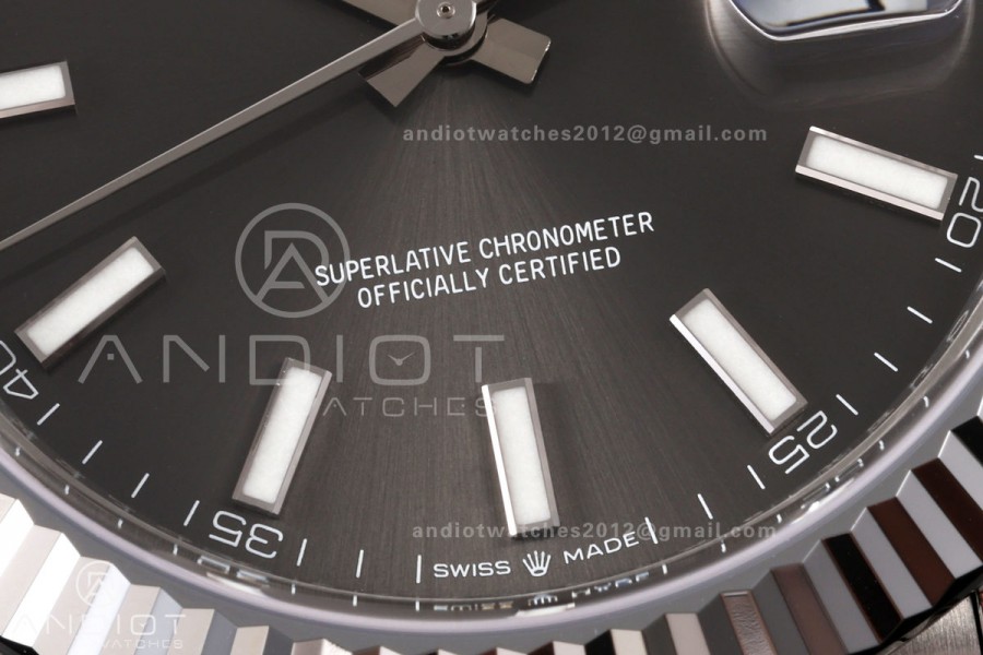 DateJust 41 126334 904L SS MZF 1:1 Best Edition Gray Dial on Jubilee Bracelet JH3235
