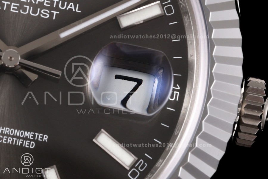 DateJust 41 126334 904L SS MZF 1:1 Best Edition Gray Dial on Jubilee Bracelet JH3235