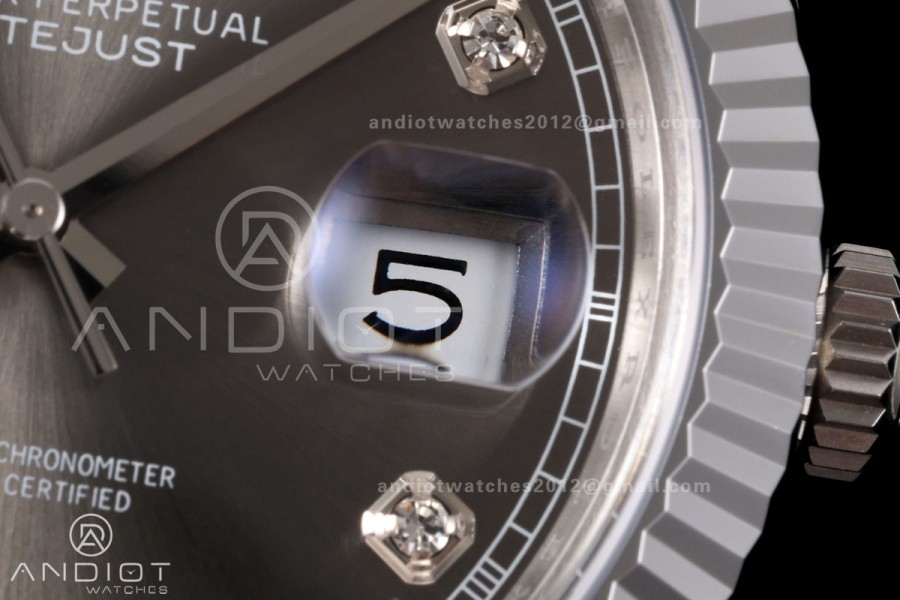 DateJust 41 126334 904L SS MZF 1:1 Best Edition Gray Diamonds Dial on Jubilee Bracelet JH3235