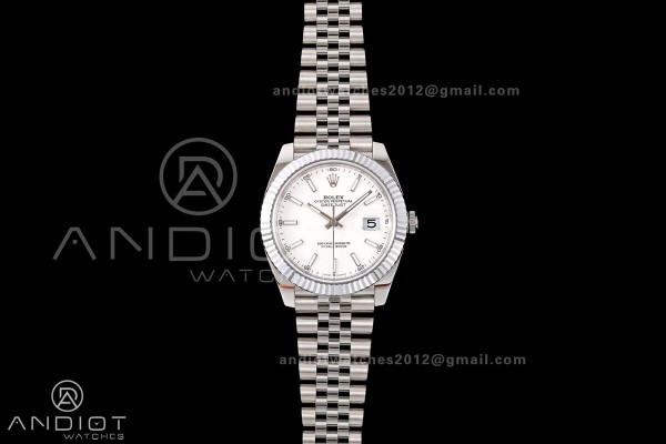 DateJust 41 126334 904L SS MZF 1:1 Best Edition Wh...