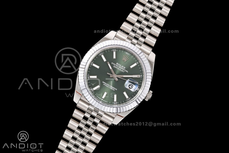 DateJust 41 126334 904L SS MZF 1:1 Best Edition Green Dial on Jubilee Bracelet JH3235