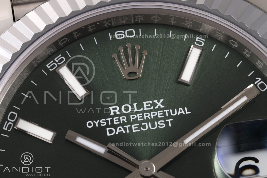DateJust 41 126334 904L SS MZF 1:1 Best Edition Green Dial on Jubilee Bracelet JH3235