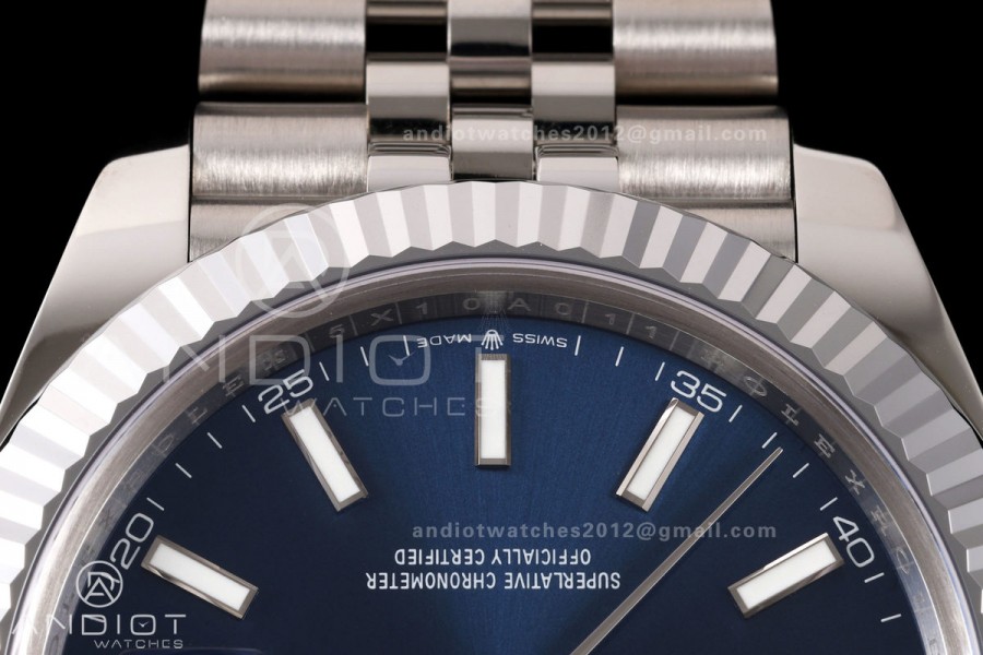 DateJust 41 126334 904L SS MZF 1:1 Best Edition Blue Dial on Jubilee Bracelet JH3235