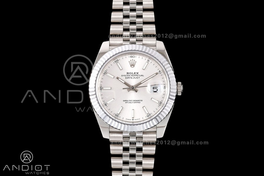 DateJust 41 126334 904L SS MZF 1:1 Best Edition Silver Dial on Jubilee Bracelet JH3235