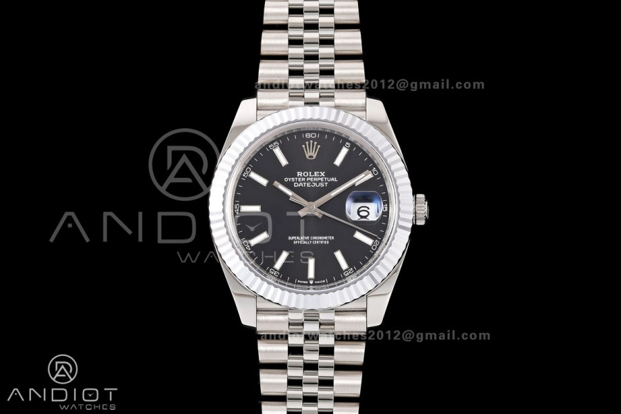 DateJust 41 126334 904L SS MZF 1:1 Best Edition Black Dial on Jubilee Bracelet JH3235