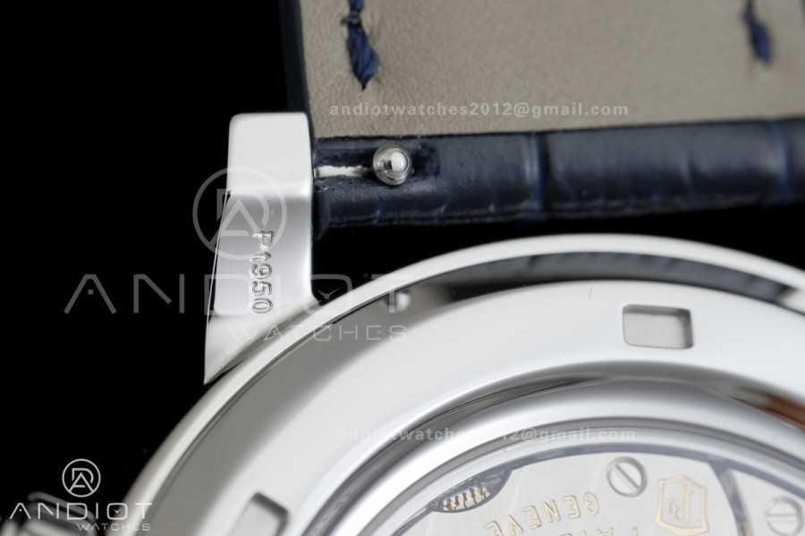 Grand Complications 6102 SS Diamonds Bezel PPF 1:1 Best Edition Blue Dial on Blue Leather Strap SA240 Super Clone